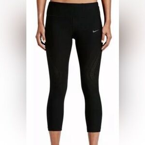Nike Womens Nike Legging Power Epic Crop Black 801043-010, Retail $110 XS
